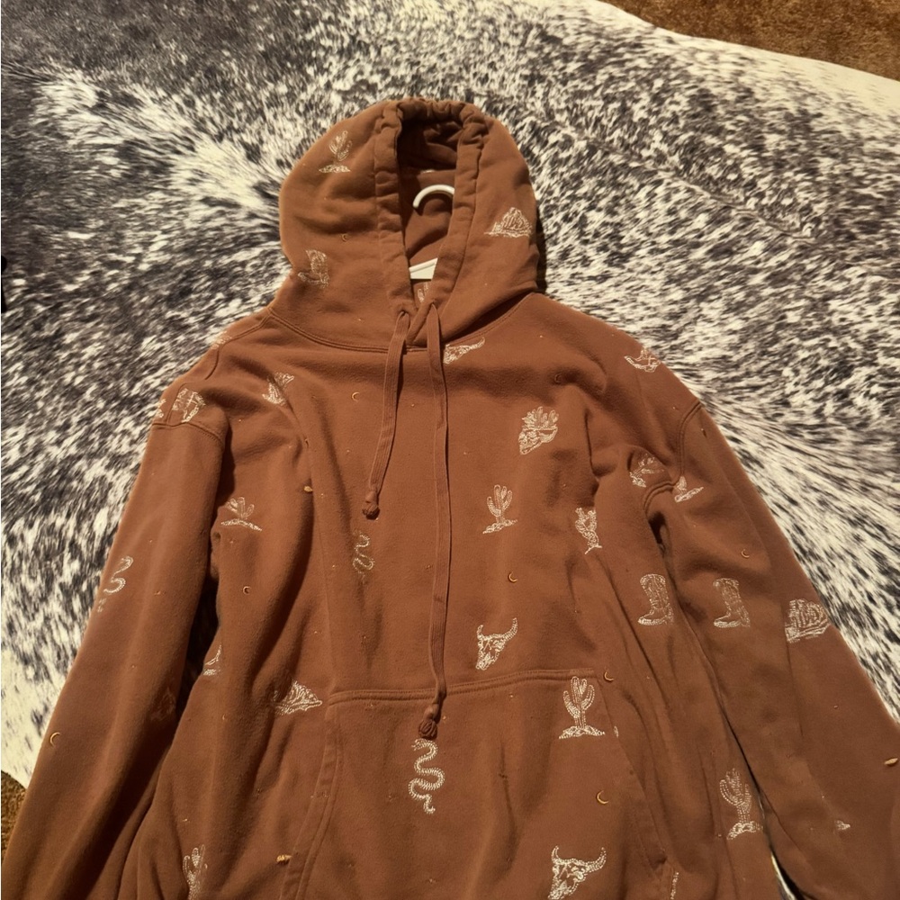 Brown Graphic Hoodie